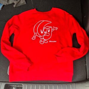 Glossier Red Graphic Sweatshirt